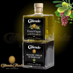 Stackable Set Extra Virgin Olive Oil & Balsamic Vinegar 2/250 ml Glass Bottles