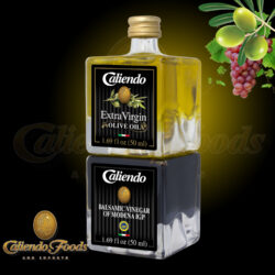Stackable Set Extra Virgin Olive Oil & Balsamic Vinegar 2/50 ml Glass Bottles