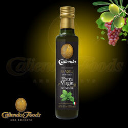 Basil Infused Extra Virgin Olive Oil 250 ml Glass Bottle